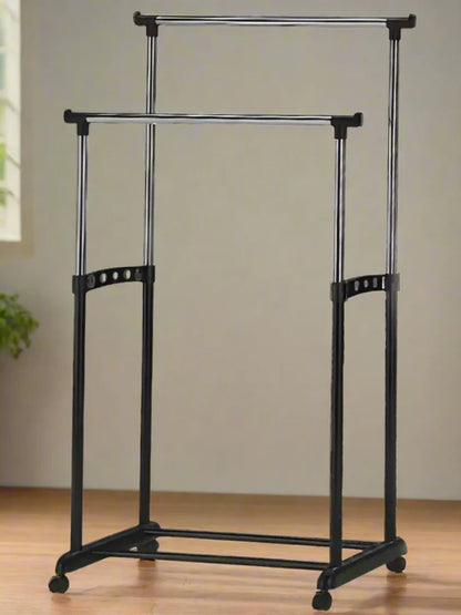 Double-Bar Clothes Drying Rack